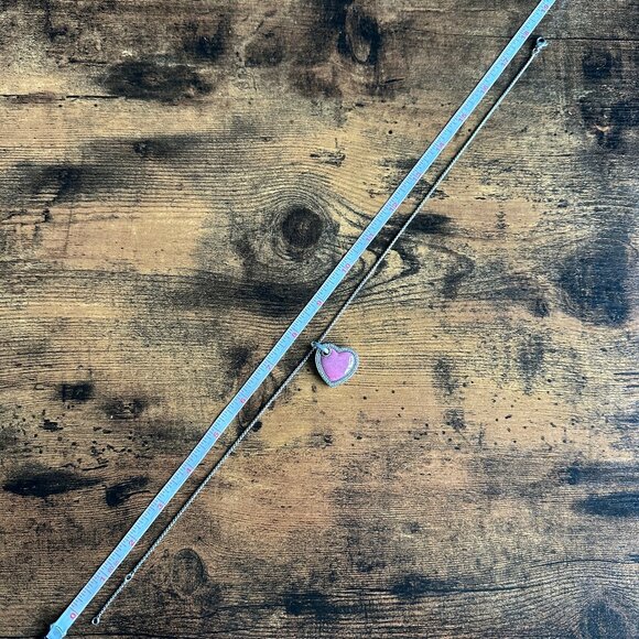 David Yurman Large Pink Heart Pendant Necklace w/ Rhodonite & White Diamonds 18" - Picture 16 of 16